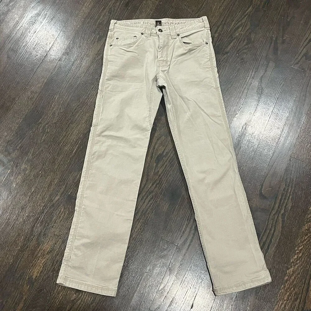 PrAna Bronson Pants Men's 28x32‎  Brown Washed Canvas Hiking Gorpcore (30x32)
